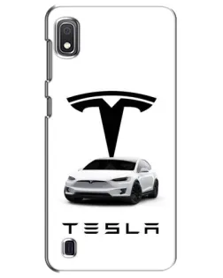 Чехол для Samsung Galaxy A10 2019 (A105F) с картинкой «Tesla White Style»