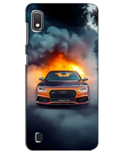 Чохол для Samsung Galaxy A10 2019 (A105F) з картинкою «Audi у вогняному диму»