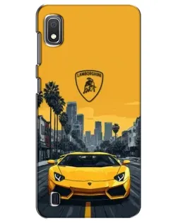 Чохол для Samsung Galaxy A10 2019 (A105F) з картинкою «Жовтий Lamborghini місто»