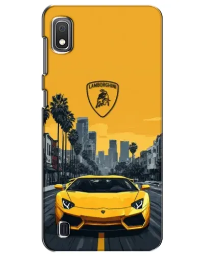 Чохол для Samsung Galaxy A10 2019 (A105F) з картинкою «Жовтий Lamborghini місто»