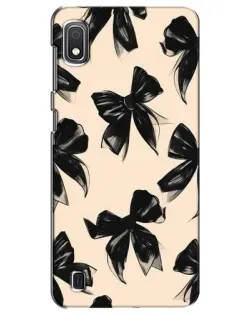 Чехол для Samsung Galaxy A10 2019 (A105F) с картинкой «Паттерн черные банты» Чехол для Samsung Galaxy A10 2019 (A105F) с картинкой «Паттерн черные банты»