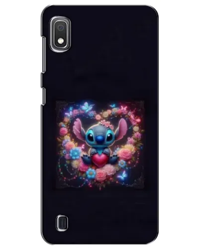 Чехол для Samsung Galaxy A10 2019 (A105F) с картинкой «Stitch в цветах»