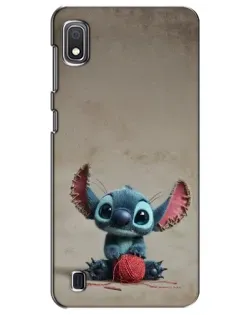 Чехол для Samsung Galaxy A10 2019 (A105F) с картинкой «Стич на коричневом фоне»