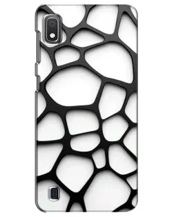 Чохол для Samsung Galaxy A10 2019 (A105F) з картинкою «Біла об'ємна сітка»