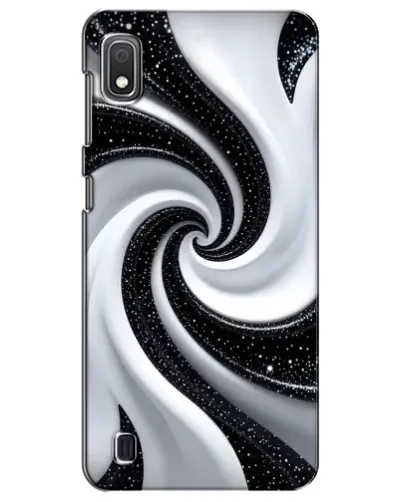 Чехол для Samsung Galaxy A10 2019 (A105F) с картинкой «Черно-белая спираль»