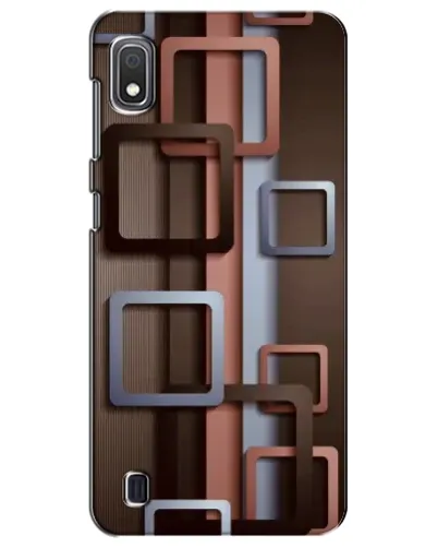 Чехол для Samsung Galaxy A10 2019 (A105F) с картинкой «Коричневые объемные квадраты»