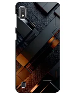 Чехол для Samsung Galaxy A10 2019 (A105F) с картинкой «Черные геометрические блоки»