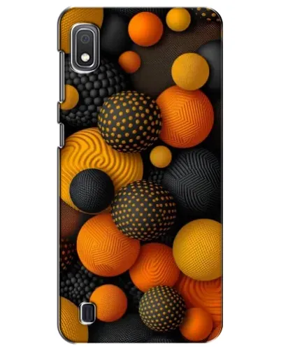 Чехол для Samsung Galaxy A10 2019 (A105F) с картинкой «Объемные оранжевые сферы»