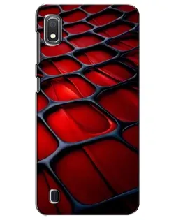 Чехол для Samsung Galaxy A10 2019 (A105F) с картинкой «Красная глянцевая сетка»