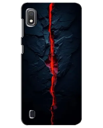Чехол для Samsung Galaxy A10 2019 (A105F) с картинкой «Kрасная лавовая трещина»