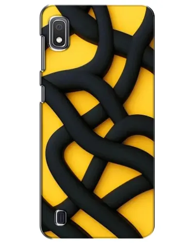 Чехол для Samsung Galaxy A10 2019 (A105F) с картинкой «Черное желтое переплетение»