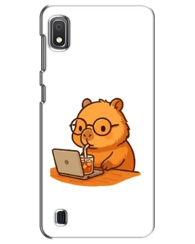 Чохол для Samsung Galaxy A10 2019 (A105F) з картинкою «Капібара з ноутбуком»