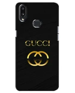 Чохол для Samsung Galaxy A10s (A107) з картинкою «Золотий логотип Gucci»