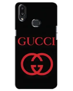 Чохол для Samsung Galaxy A10s (A107) з картинкою «Gucci — червоний логотип»