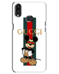 Чохол для Samsung Galaxy A10s (A107) з картинкою «Міккі Маус Gucci — смуги»