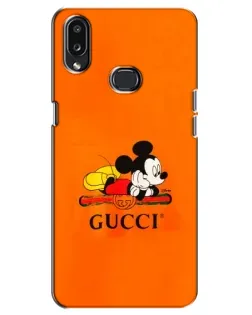 Чохол для Samsung Galaxy A10s (A107) з картинкою «Міккі Маус Gucci — помаранч»
