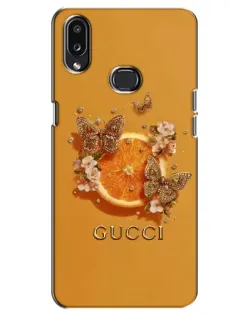 Чехол для Samsung Galaxy A10s (A107) с картинкой «Gucci — золотые бабочки»