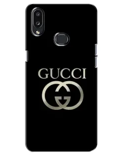 Чехол для Samsung Galaxy A10s (A107) с картинкой «Gucci — золото на черном»