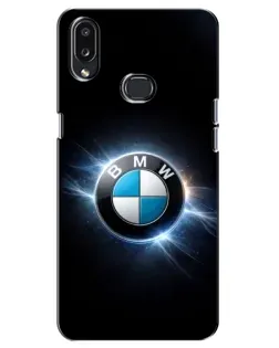 Чехол для Samsung Galaxy A10s (A107) с картинкой «BMW — неоновое сияние»