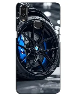 Чехол для Samsung Galaxy A10s (A107) с картинкой «Колесо BMW вблизи»