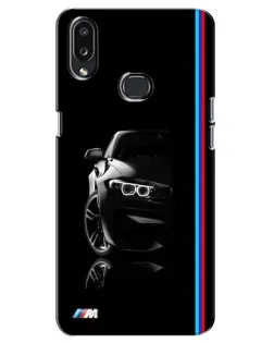 Чехол для Samsung Galaxy A10s (A107) с картинкой «Силуэт BMW в темноте»