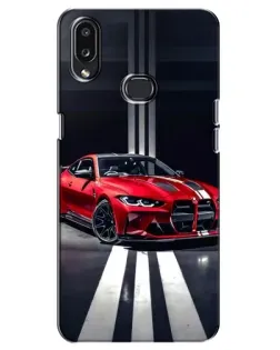 Чехол для Samsung Galaxy A10s (A107) с картинкой «Красная BMW на дороге»