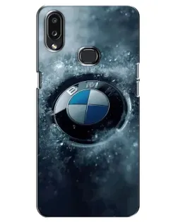 Чехол для Samsung Galaxy A10s (A107) с картинкой «Логотип BMW — лед»