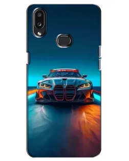 Чехол для Samsung Galaxy A10s (A107) с картинкой «BMW — огни неона»