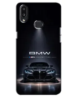 Чехол для Samsung Galaxy A10s (A107) с картинкой «BMW сквозь ночной город»