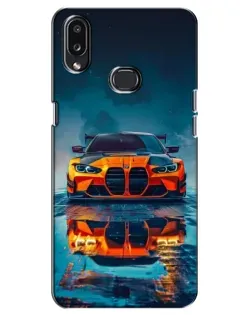 Чехол для Samsung Galaxy A10s (A107) с картинкой «BMW — золотая эмблема»