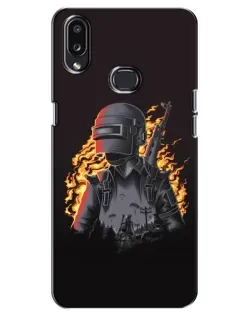 Чохол для Samsung Galaxy A10s (A107) з картинкою «PUBG — вогняний силует»