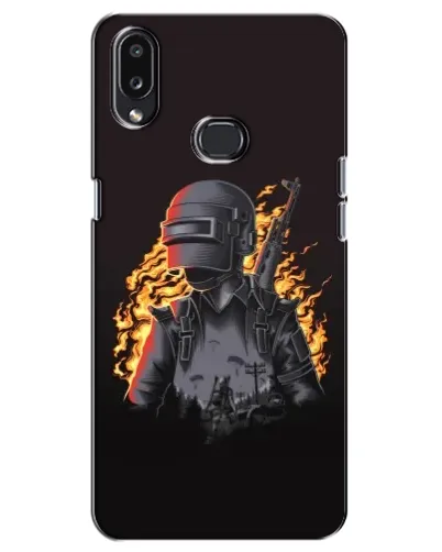 Чохол для Samsung Galaxy A10s (A107) з картинкою «PUBG — вогняний силует»