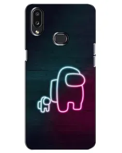 Чохол для Samsung Galaxy A10s (A107) з картинкою «Among Us неон-арт»