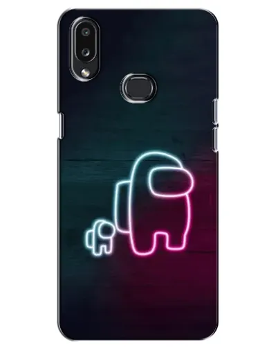 Чохол для Samsung Galaxy A10s (A107) з картинкою «Among Us неон-арт»