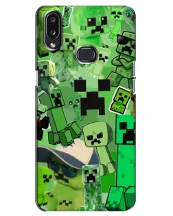 Чохол для Samsung Galaxy A10s (A107) з картинкою «Кріпери Minecraft»