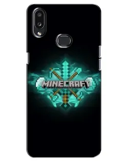 Чохол для Samsung Galaxy A10s (A107) з картинкою «Minecraft Diamond лого»