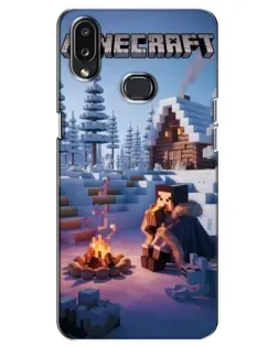 Чохол для Samsung Galaxy A10s (A107) з картинкою «Зимовий Minecraft»