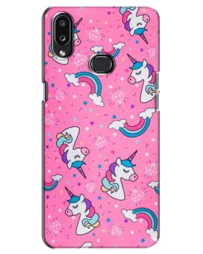 Чехол для Samsung Galaxy A10s (A107) с картинкой «Unicorn паттерн розовый»