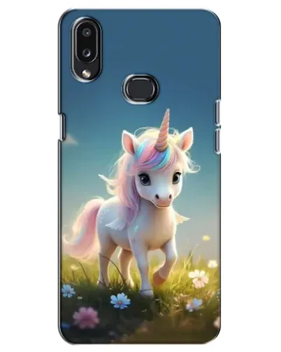 Чехол для Samsung Galaxy A10s (A107) с картинкой «Единорог на поляне»