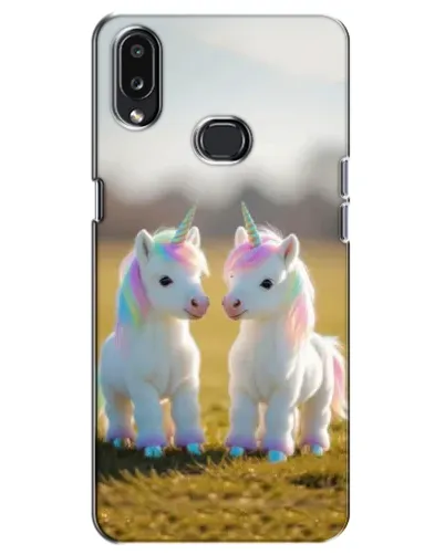 Чехол для Samsung Galaxy A10s (A107) с картинкой «Пара единорогов»