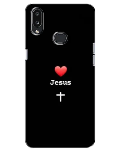 Чехол для Samsung Galaxy A10s (A107) с картинкой «Сердце - Jesus»