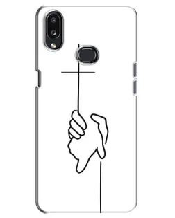 Чехол для Samsung Galaxy A10s (A107) с картинкой «Рука держит» Чехол для Samsung Galaxy A10s (A107) с картинкой «Рука держит»