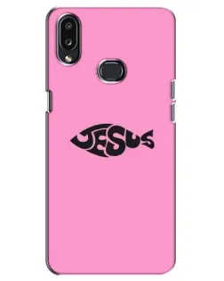 Чехол для Samsung Galaxy A10s (A107) с картинкой «Розовый символ  Jesus»