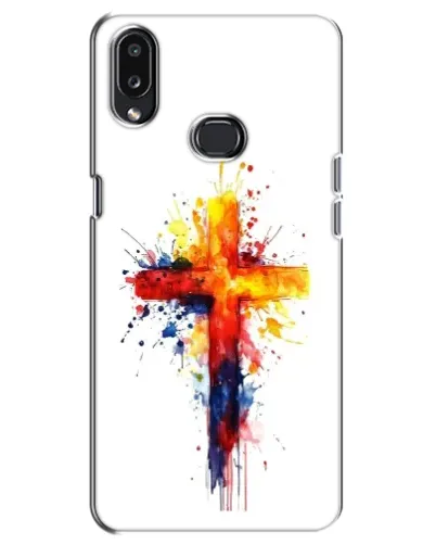 Чехол для Samsung Galaxy A10s (A107) с картинкой «Акварельный крест»