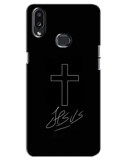 Чохол для Samsung Galaxy A10s (A107) з картинкою «Графічний хрест Jesus»