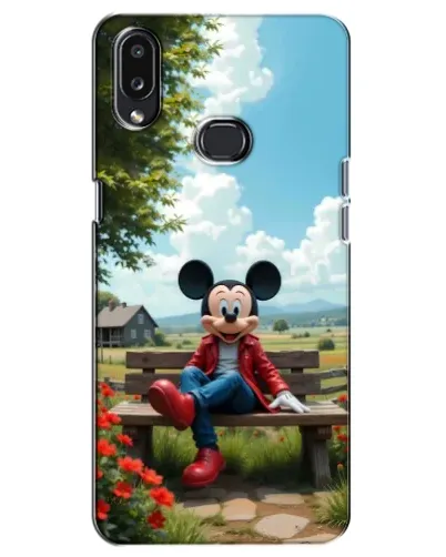 Чехол для Samsung Galaxy A10s (A107) с картинкой «Микки на скамейке»