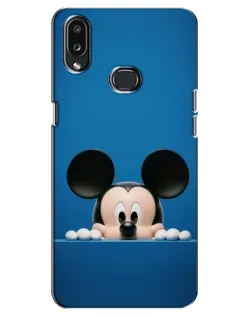 Чехол для Samsung Galaxy A10s (A107) с картинкой «Микки выглядывает»