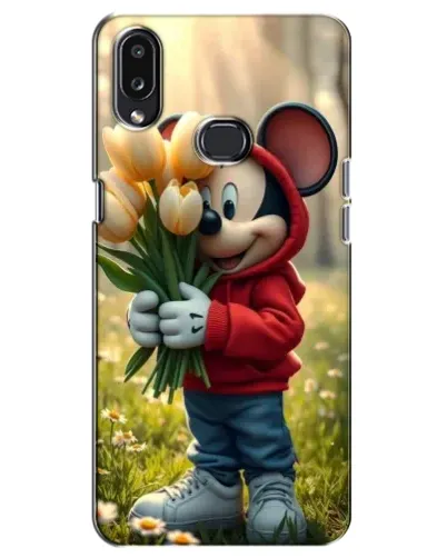 Чехол для Samsung Galaxy A10s (A107) с картинкой «Микки с тюльпанами»