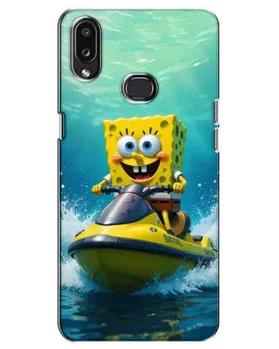 Чехол для Samsung Galaxy A10s (A107) с картинкой «Спанч Боб на гидроцикле»