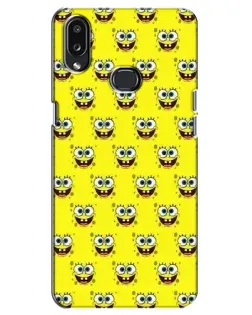 Чехол для Samsung Galaxy A10s (A107) с картинкой «Паттерн Губка Боб»